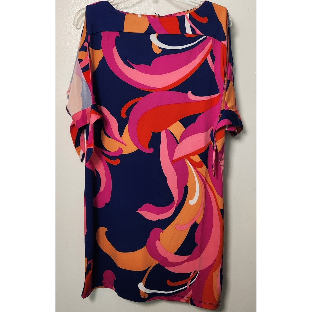Trina Turk Vinet‎ Scrolling Floral 3/4 Sleeve Mini Dress Large NWT Resortwear